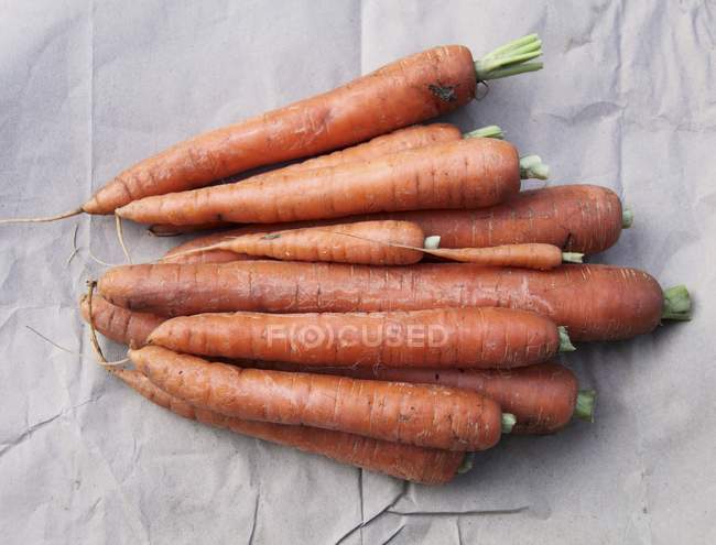 Zanahorias frescas ecológicas - foto de stock