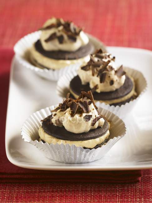 Cream Filled Chocolate Cookies — Stock Photo