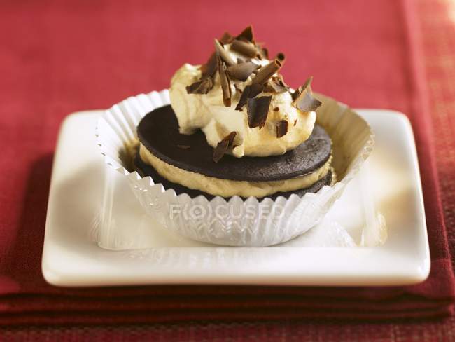 Шоколадні печива з шоколадною стружкою — стокове фото