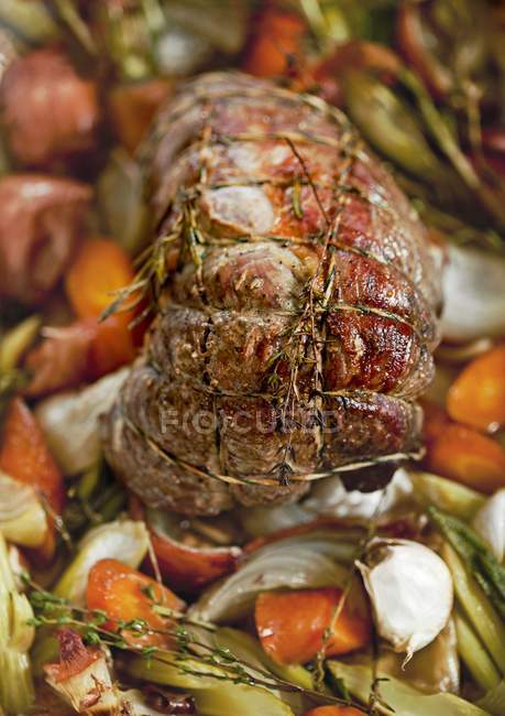 Beef shoulder fillet with herbs — Stock Photo
