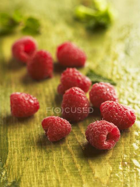 Fresh Red Raspberries — Stock Photo