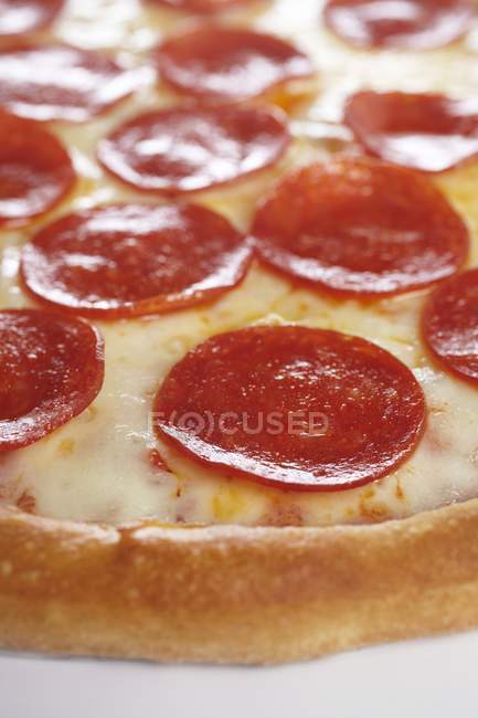 Baked Pepperoni Pizza — Stock Photo