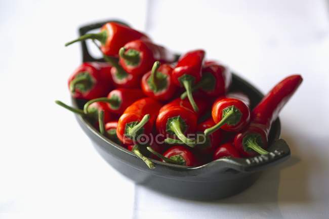 Chiles rojos frescos - foto de stock