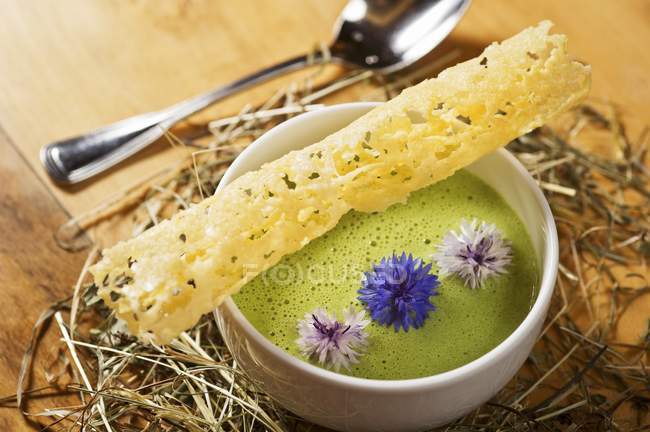 Terno de espuma verde com queijo — Fotografia de Stock