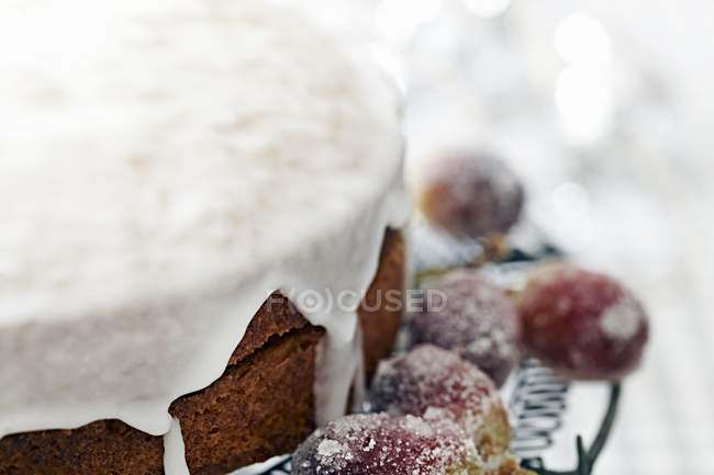 Sponge cake with icing sugar — Stock Photo