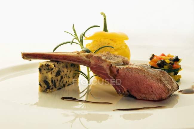 Saddle of lamb with pepper — Stock Photo