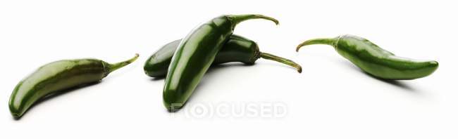 Fresh green Jalapeno Peppers — Stock Photo