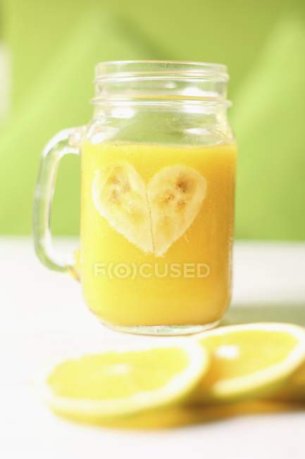 Suco de laranja e banana — Fotografia de Stock