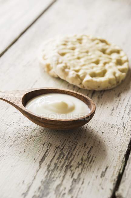 Two yogurt rice crackers — Stock Photo