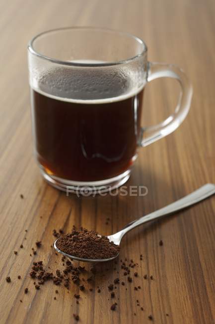 Cup of instant coffee — Stock Photo
