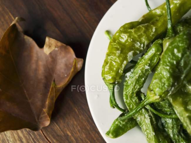 Fried chili peppers — Stock Photo