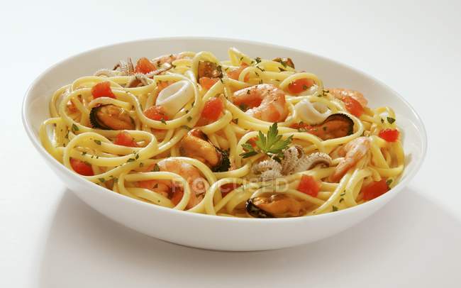 Паста-спагетти с вонголем — стоковое фото