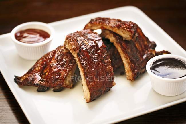 Ribs with Barbecue Sauce — Stock Photo