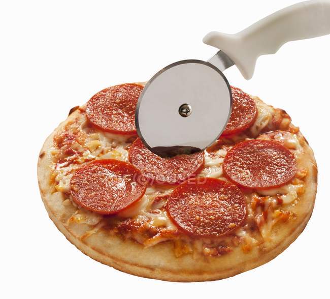 Mini pizza pepperoni — Photo de stock