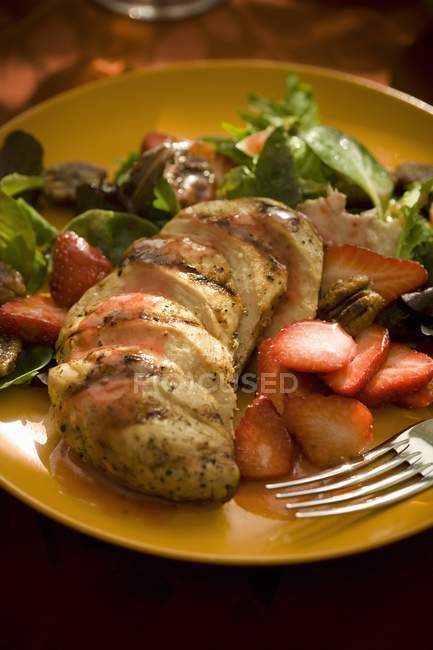 Sliced roasted Chicken Breast — Stock Photo
