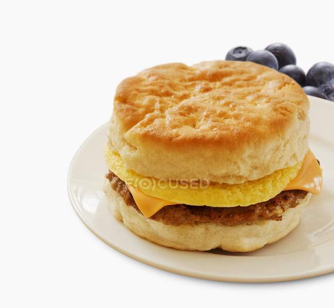 Sausage Egg and Cheese Sandwich — Stock Photo