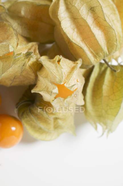 Physalis fruits with and without capes — Stock Photo