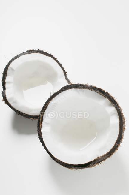 Fresh halved Coconut — Stock Photo