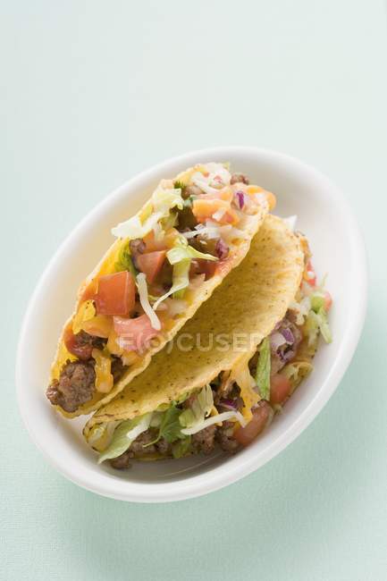 Two mince tacos — Stock Photo