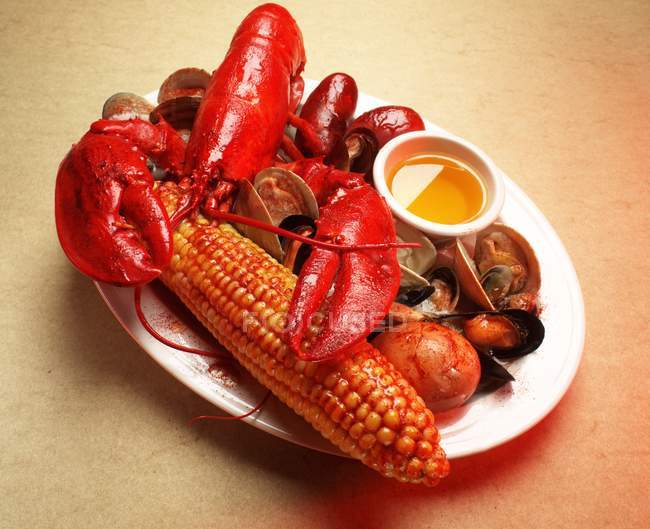 Seafood Platter with Lobster — Stock Photo