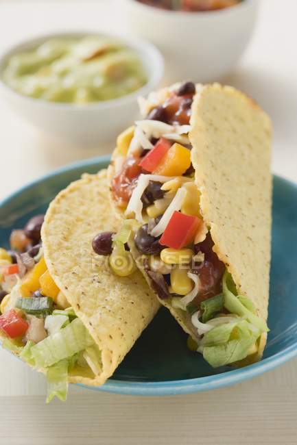 Dois tacos vegetais — Fotografia de Stock