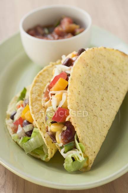 Zwei Gemüse-Tacos — Stockfoto