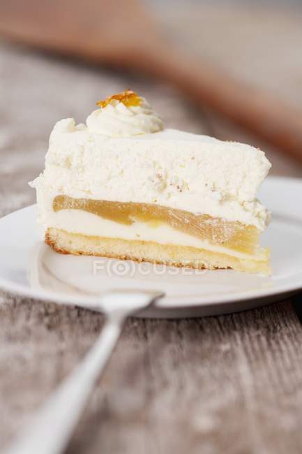 Gâteau à la crème pomme — Photo de stock