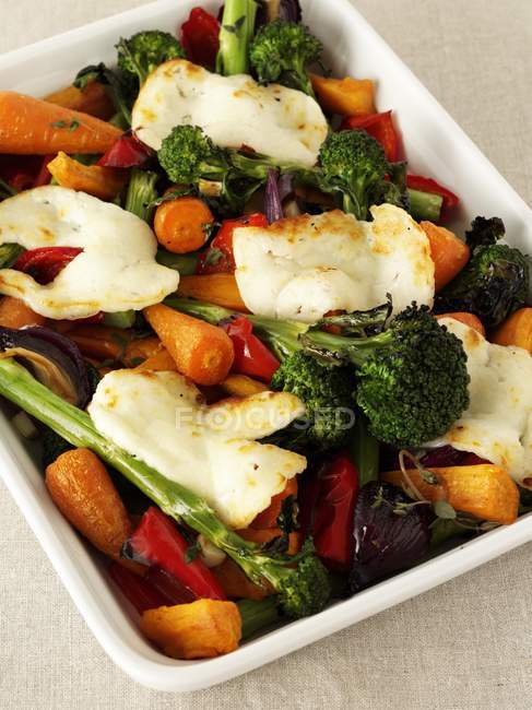 Oven-roasted vegetables — Stock Photo