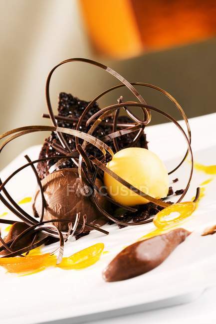 Dessert con Cacao al vapore — Foto stock