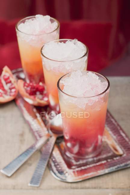 Three fruity drinks — Stock Photo
