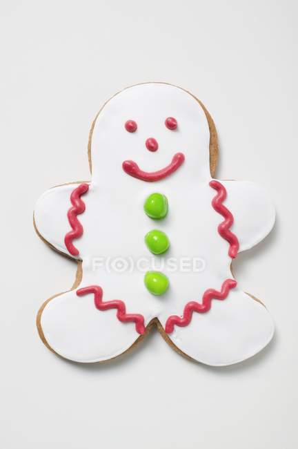 Gingerbread man with icing — Stock Photo