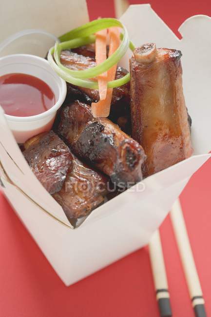 Crispy fried pork ribs — Stock Photo