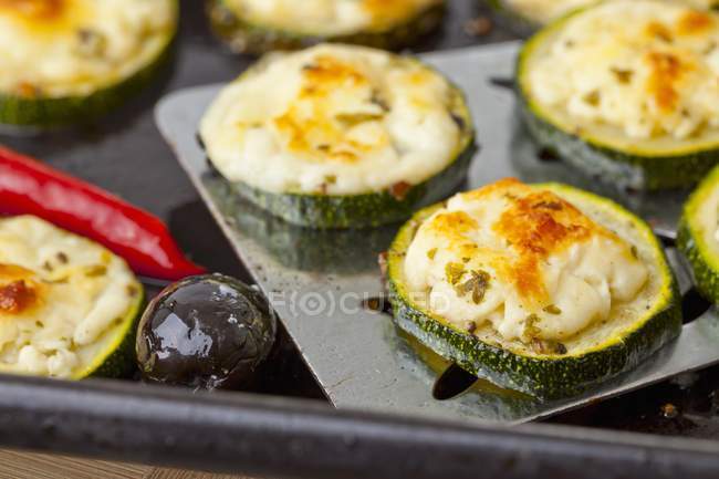 Grilled courgette slices — Stock Photo