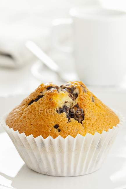 Chocolate chip muffin — Stock Photo