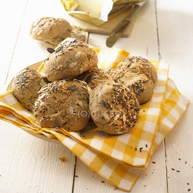 Mixed seed bread rolls — Stock Photo
