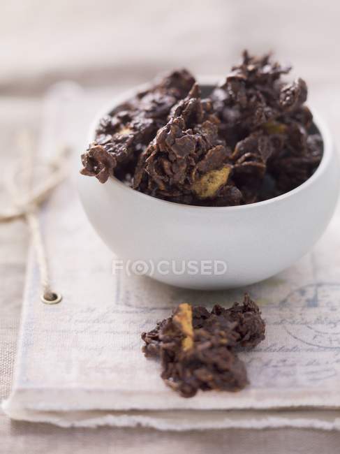 Chocolate and cornflake confectionery — Stock Photo