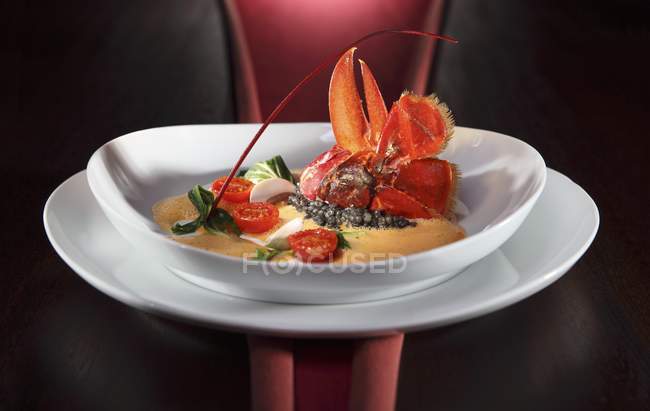 Lobster with pearl barely — Stock Photo