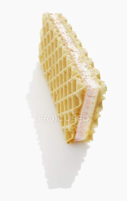 Marshmallow wafer on white — Stock Photo