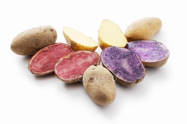 Various types of potatoes — Stock Photo
