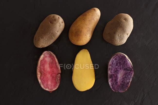 Verschiedene Kartoffelsorten — Stockfoto