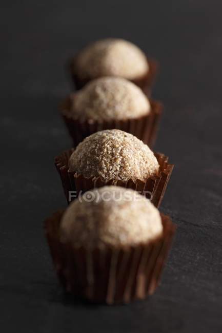 Cappuccino truffle pralines — Stock Photo