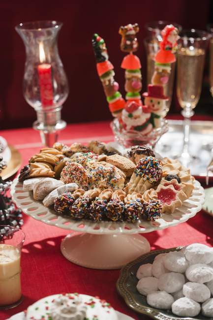 Festive Christmas dessert — Stock Photo