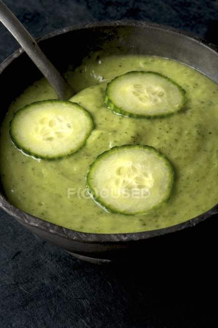 Chilled Zucchini and Soup — Stock Photo