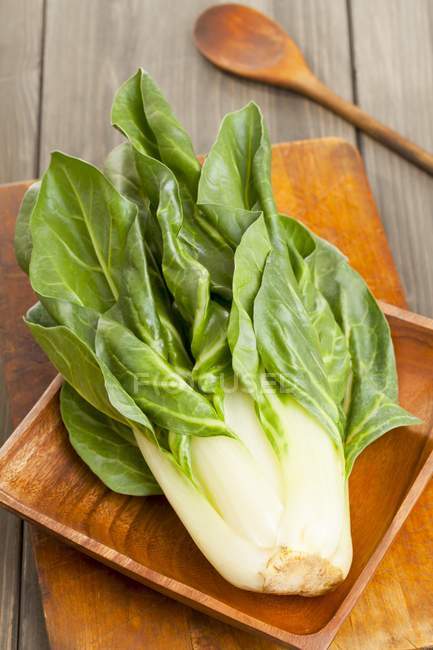 Chard in wooden dish — Stock Photo