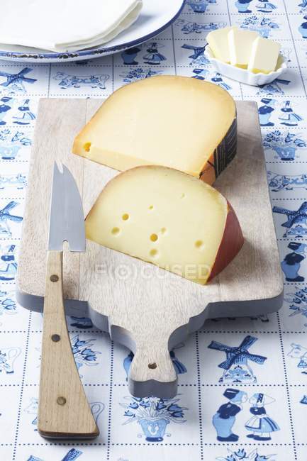 Holländischer Käse an Bord — Stockfoto