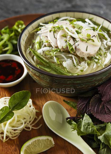 Chicken Pho soup — Stock Photo