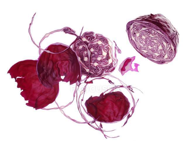 Fresh sliced Red cabbage — Stock Photo