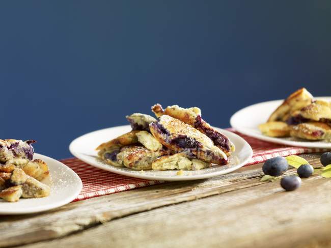 Kaiserschmarren pancakes with blueberries — Stock Photo