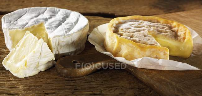 Fresh and baked camembert — Stock Photo