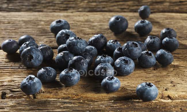 Freshly washed blueberries — Stock Photo